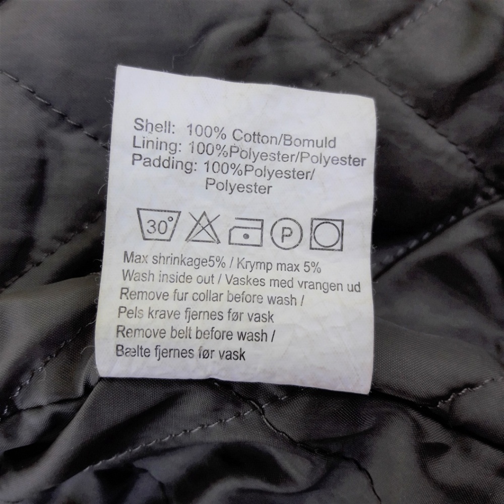 Vila Jacket DK Denmark Cargo Safari Leather Removable Fur Collar Quilt Lining - Picture 8 of 8